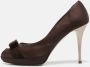 Salvatore Ferragamo Pre-owned Satin heels Brown Dames - Thumbnail 2