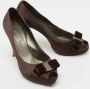 Salvatore Ferragamo Pre-owned Satin heels Brown Dames - Thumbnail 4