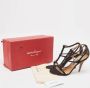 Salvatore Ferragamo Pre-owned Satin sandals Black Dames - Thumbnail 9