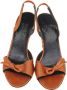 Salvatore Ferragamo Pre-owned Satin sandals Orange Dames - Thumbnail 2