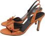 Salvatore Ferragamo Pre-owned Satin sandals Orange Dames - Thumbnail 3