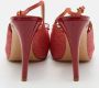 Salvatore Ferragamo Pre-owned Suede heels Orange Dames - Thumbnail 5