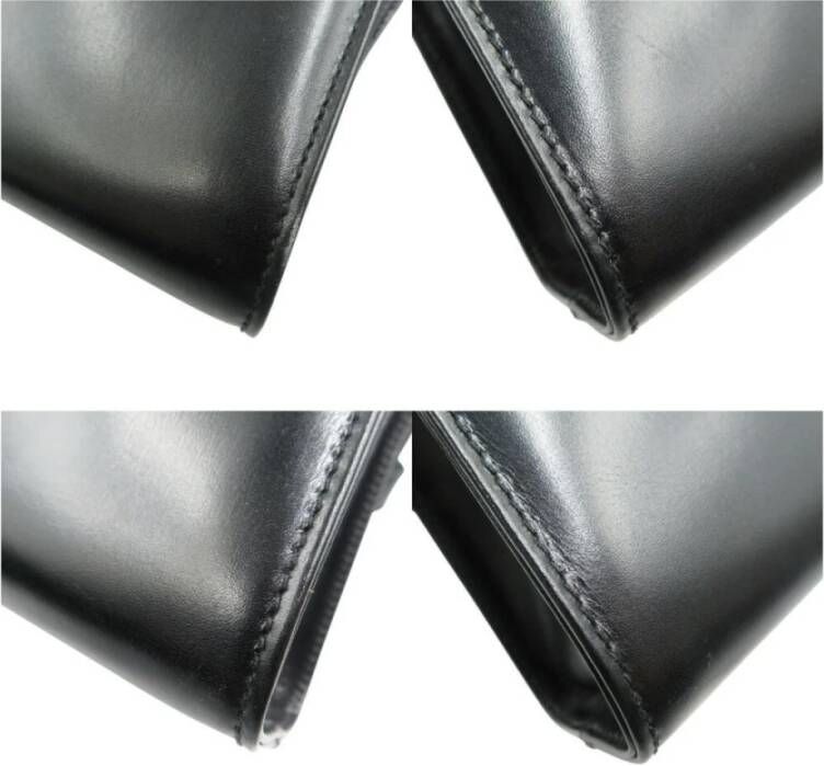 Salvatore Ferragamo Pre-owned Tweedehands Leren Schoudertas met Boogdetail