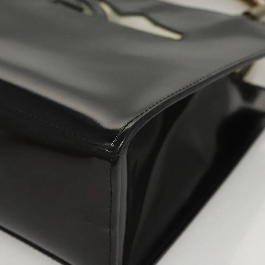 Salvatore Ferragamo Pre-owned Tweedehands Patentleren Tote Tas met Schoendetail