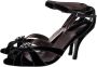 Salvatore Ferragamo Pre-owned Velvet sandals Black Dames - Thumbnail 3