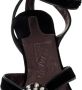 Salvatore Ferragamo Pre-owned Velvet sandals Black Dames - Thumbnail 6