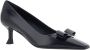 Salvatore Ferragamo Zwarte Leren Pumps met Strikdetail Black Dames - Thumbnail 3