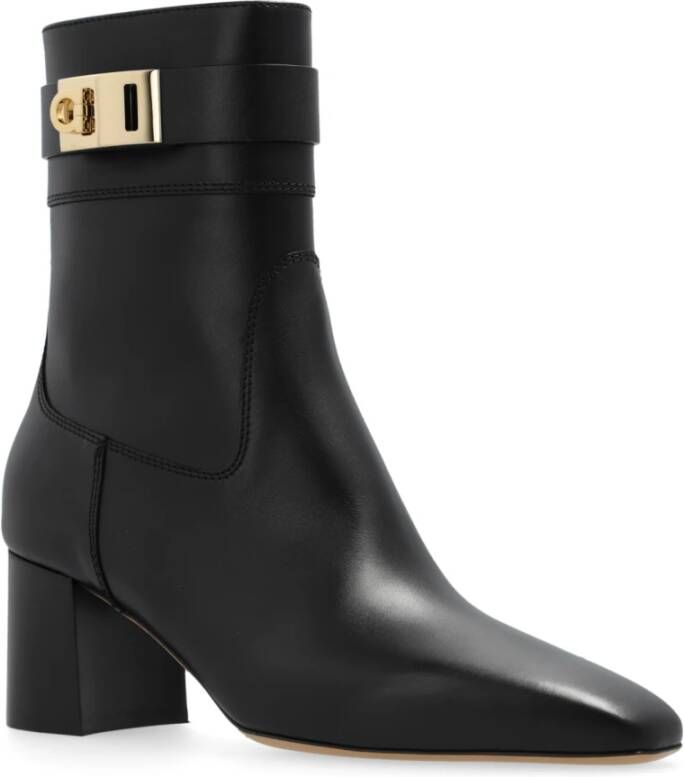 Salvatore Ferragamo Rol Enkellaarzen Black Dames
