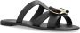 Salvatore Ferragamo Boog Rubberen Sandalen met Gouden Plaat Black Dames - Thumbnail 5