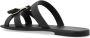 Salvatore Ferragamo Boog Rubberen Sandalen met Gouden Plaat Black Dames - Thumbnail 6