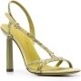 Salvatore Ferragamo Groene Gancini Rhinestone Sandalen Groen Dames - Thumbnail 2