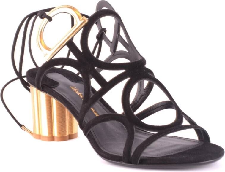 Salvatore Ferragamo Hoge Hak Sandalen Zwart Dames