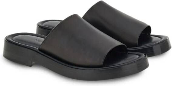 Salvatore Ferragamo Zwarte sandalen met knoop-ritssluiting en Medusa-patch Zwart Heren