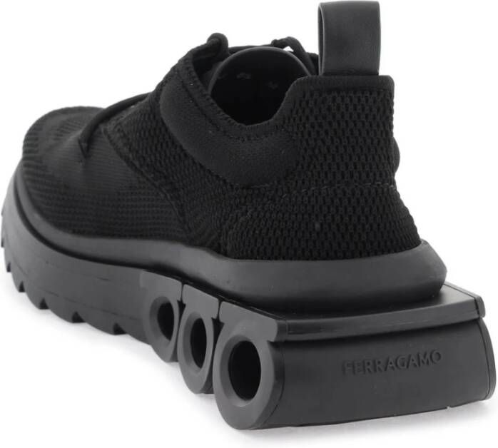 Salvatore Ferragamo Hardloopschoenen met technisch mesh en suède inzetstukken Black Heren - Foto 10