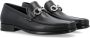 Salvatore Ferragamo Zwarte leren loafers met Gancini Black Heren - Thumbnail 2