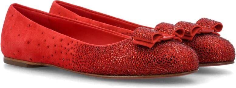 Salvatore Ferragamo Rode Gesloten Dames Ss23 Ballet Flats Rood Dames