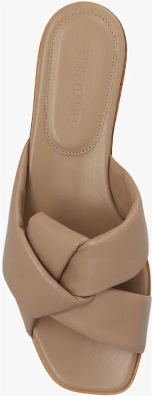 Salvatore Ferragamo Alrai slides Beige Dames