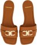 Salvatore Ferragamo Bruine Leren Sandalen met Vierkante Neus Brown Dames - Thumbnail 3