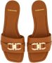 Salvatore Ferragamo Bruine Leren Sandalen met Vierkante Neus Brown Dames - Thumbnail 5