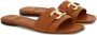 Salvatore Ferragamo Bruine Leren Sandalen met Vierkante Neus Brown Dames - Thumbnail 8