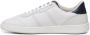 Salvatore Ferragamo Gehamerde leren sneakers met nubuck inzetstukken White Heren - Thumbnail 13