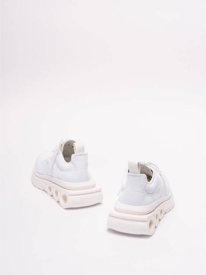 Salvatore Ferragamo Nima Knit 1 Sneakers Wit Dames