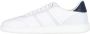 Salvatore Ferragamo Gehamerde leren sneakers met nubuck inzetstukken White Heren - Thumbnail 2