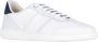 Salvatore Ferragamo Gehamerde leren sneakers met nubuck inzetstukken White Heren - Thumbnail 7