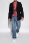 Salvatore Ferragamo Gehamerde leren sneakers met nubuck inzetstukken White Heren - Thumbnail 8