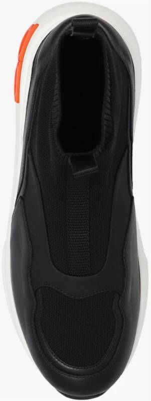 Salvatore Ferragamo Slip-On Sneakers met Oranje Detail Zwart Dames