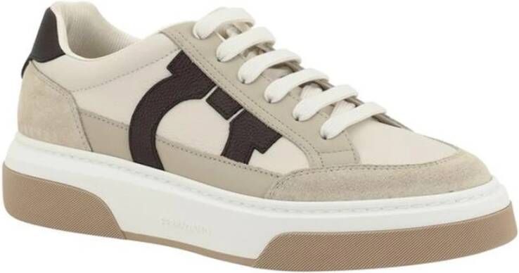 Salvatore Ferragamo Suède Panel Platform Sneakers Multicolor Heren