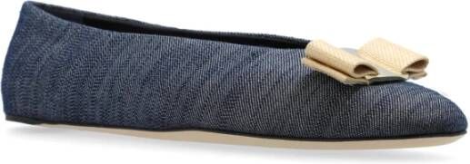 Salvatore Ferragamo Vanna Ballet Flats Blue Dames