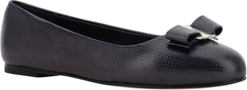 Salvatore Ferragamo Luxe Ballerina Flats Black Dames