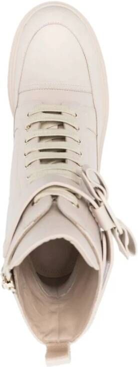 Salvatore Ferragamo Witte Casual Mid Heel Enkellaarsjes White Dames