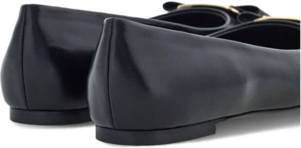Salvatore Ferragamo Zwarte Ballerina Flats met Strikdetail Black Dames