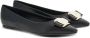 Salvatore Ferragamo Elegante Monogram Strik Ballerina Flats Black Dames - Thumbnail 11