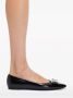 Salvatore Ferragamo Elegante Monogram Strik Ballerina Flats Black Dames - Thumbnail 2