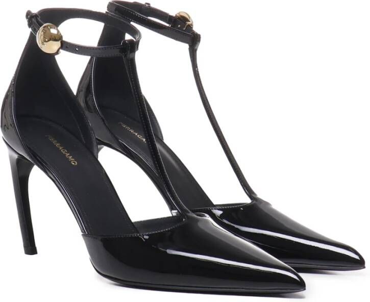 Salvatore Ferragamo Zwarte Ferragamo met Hak Black Dames