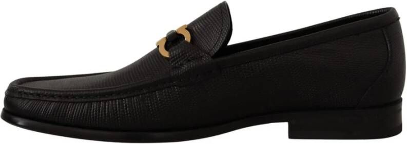 Salvatore Ferragamo Zwarte Kalfsleren Grandioso2 Herenschoenen Black Heren