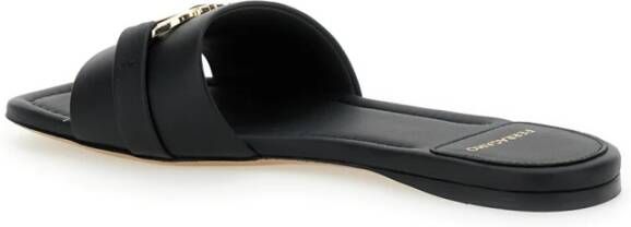 Salvatore Ferragamo Zwarte Leah Sandalen Black Dames
