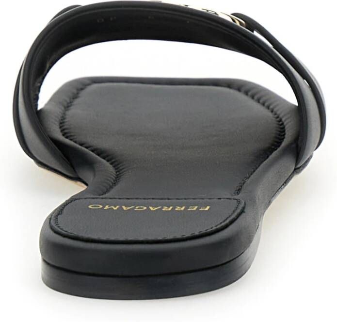 Salvatore Ferragamo Zwarte Leah Sandalen Black Dames