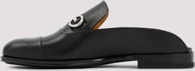 Salvatore Ferragamo Zwarte Leren Enkellaarzen Black Heren