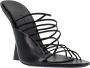 Salvatore Ferragamo Zwarte Leren Hoge Hak Sandalen Ss23 Black Dames - Thumbnail 2