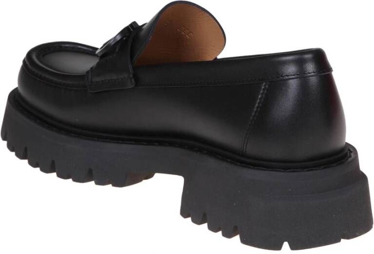 Salvatore Ferragamo Zwarte leren loafers Black Dames