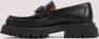 Salvatore Ferragamo Zwarte Leren Loafers met Gancini Details Black Heren - Thumbnail 2