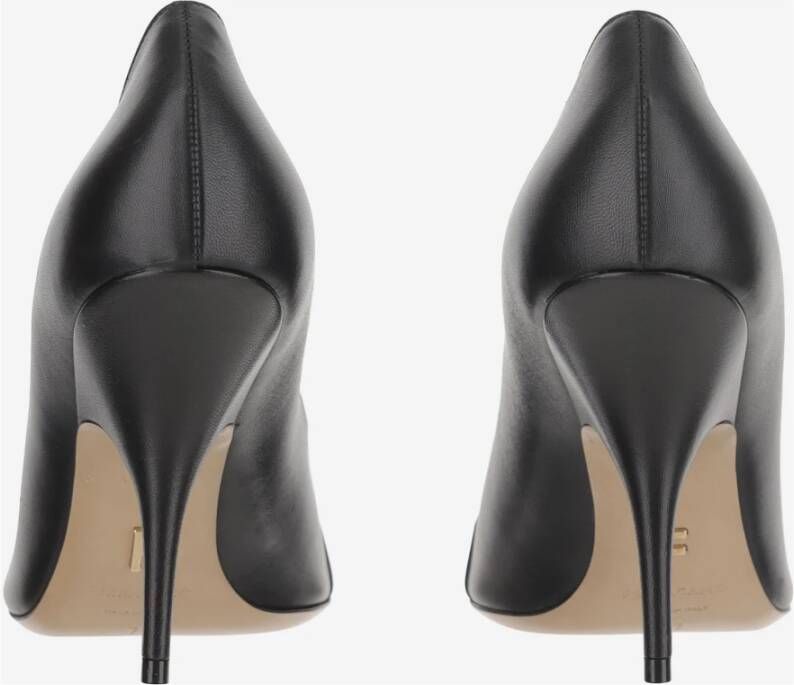 Salvatore Ferragamo Zwarte leren puntige pumps met strik Black Dames