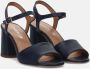 Sangiorgio Blauwe Leren Blokhak Sandalen Blue Dames - Thumbnail 2