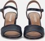 Sangiorgio Blauwe Leren Blokhak Sandalen Blue Dames - Thumbnail 3