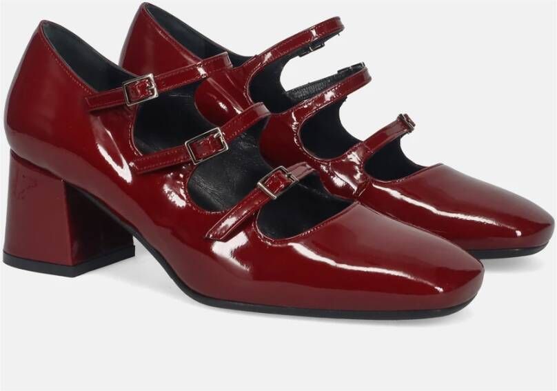 Sangiorgio Bordeaux Mary Jane Hakken Red Dames