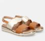 Sangiorgio Bruin Leren Sandalen Comfort Stijl Multicolor Dames - Thumbnail 2